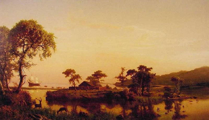 Albert Bierstadt Gosnold at Cuttyhunk oil painting image